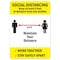 Signmission PSA Social Distancing Keep At Least 6 Feet Of Distance 10in X 7in Wall Graphic, OS-NS-RD-710-25495 OS-NS-RD-710-25495 - alternate 1